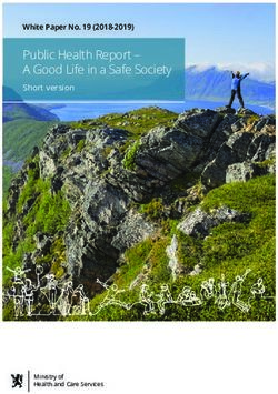 Public Health Report - A Good Life in a Safe Society - Short version White Paper No. 19 (2018-2019)