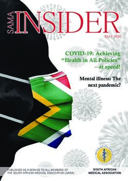 INSIDER COVID-19: Achieving "Health in All Policies" - at speed! - Mental illness: The next pandemic? - SAMA Insider