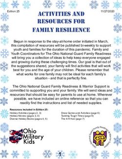 ACTIVITIES AND RESOURCES FOR FAMILY RESILIENCE