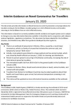 Interim Guidance on Novel Coronavirus for Travellers