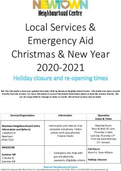 Local Services & Emergency Aid Christmas & New Year 2020-2021