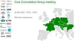 Core Consultative Group meeting - 22 April 2021, 10:00 - 16:00 MS teams websession - entso-e