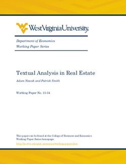 Textual Analysis in Real Estate - Adam Nowak and Patrick Smith Working Paper No. 15-34 - West Virginia University