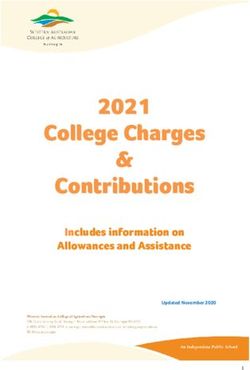 College Charges & Contributions 2021 - Includes information on Allowances and Assistance