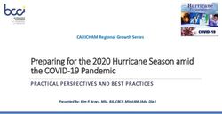 Preparing for the 2020 Hurricane Season amid the COVID-19 Pandemic - PRACTICAL PERSPECTIVES AND BEST PRACTICES - UNDRR