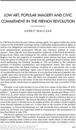 LOW ART, POPULAR IMAGERY AND CIVIC COMMITMENT IN THE FRENCH REVOLUTION