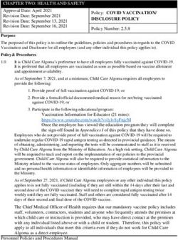 CHAPTER TWO: HEALTH AND SAFETY