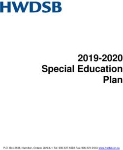 2019-2020 Special Education Plan