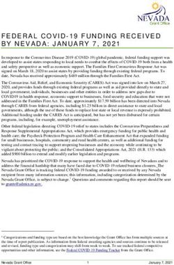 FEDERAL COVID-19 FUNDING RECEIVED BY NEVADA: JANUARY 7,2021 - Nevada ...