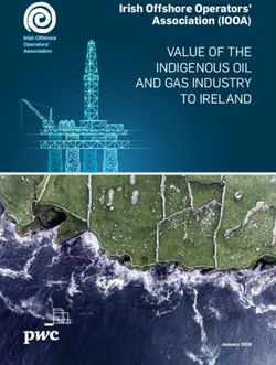 VALUE OF THE INDIGENOUS OIL AND GAS INDUSTRY TO IRELAND - Irish Offshore Operators' Association (IOOA)