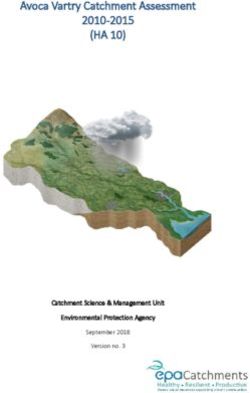 Avoca Vartry Catchment Assessment 2010-2015 - (HA 10) - Catchment Science & Management Unit Environmental Protection Agency