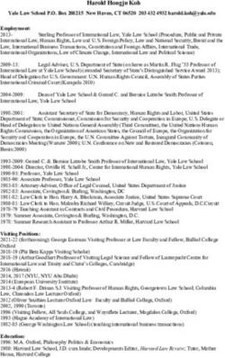 Harold Hongju Koh - Yale Law School