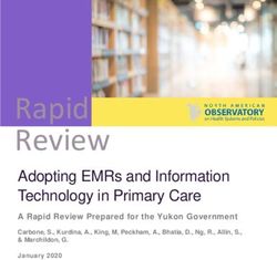 Rapid Review Adopting EMRs and Information Technology in Primary Care - A Rapid Review Prepared for the Yukon Government Carbone, S., Kurdina, A. ...