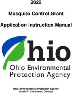 Mosquito Control Grant Application Instruction Manual 2020 - Ohio EPA