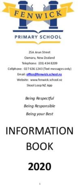 INFORMATION BOOK 2020 - Fenwick School