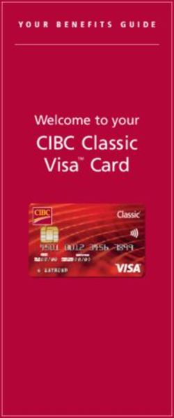 CIBC Classic Visa Card - Welcome to your YOUR BENEFITS GUIDE