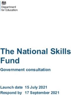 The National Skills Fund - Government consultation Launch date 15 July 2021 Respond by 17 September 2021