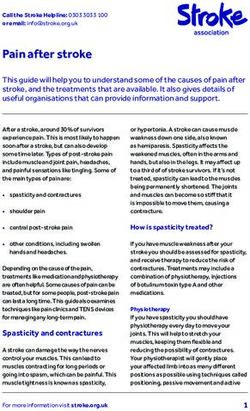 Pain after stroke - Stroke Association
