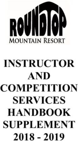 INSTRUCTOR AND COMPETITION SERVICES HANDBOOK SUPPLEMENT 2018 2019