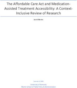 The Affordable Care Act and Medication-Assisted Treatment Accessibility: A Context-Inclusive Review of Research - Jacob Blevins - University of ...