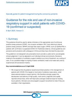 Guidance for the role and use of non-invasive respiratory support in adult patients with COVID- 19 (confirmed or suspected)