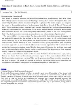 Varieties of Capitalism in East Asia: Japan, South Korea, Taiwan, and China