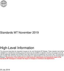 High-Level Information - Standards MT November 2019 - Swift