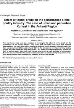 Effect of formal credit on the performance of the poultry industry: The case of urban and peri-urban Kumasi in the Ashanti Region