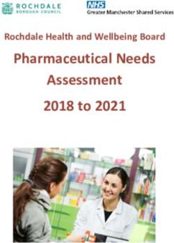 Pharmaceutical Needs Rochdale Health and Wellbeing Board - Assessment 2018 to 2021