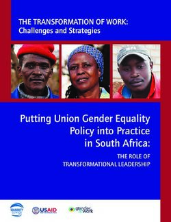 Putting Union Gender Equality Policy into Practice in South Africa: THE ROLE OF TRANSFORMATIONAL LEADERSHIP