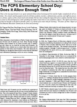 The FCPS Elementary School Day: Does it Allow Enough Time?
