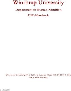 Winthrop University Department of Human Nutrition DPD Handbook