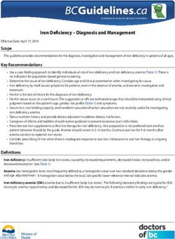 Iron Deficiency - Diagnosis and Management - Government of B.C.