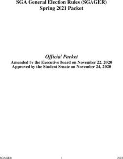 SGA General Election Rules (SGAGER) Spring 2021 Packet - Official Packet Amended by the Executive Board on November 22, 2020 Approved by the ...