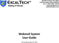 WEBMAIL SYSTEM USER GUIDE - LAST UPDATED APRIL 10, 2019 - EXCALTECH