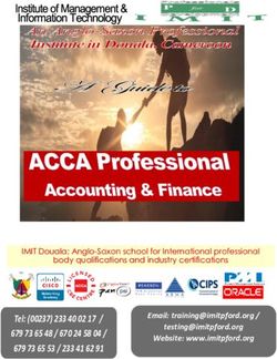 Email: / Website: www.imitpford.org - IMIT Douala; Anglo-Saxon school for International professional ...