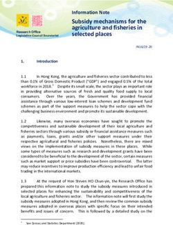 Subsidy mechanisms for the agriculture and fisheries in selected places