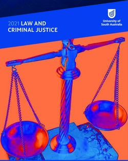 2021 LAW AND CRIMINAL JUSTICE - University of ...