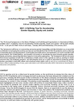 2021: A Defining Year for Accelerating Gender Equality, Equity and Justice