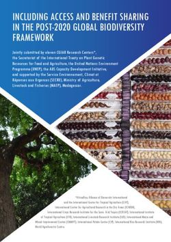 INCLUDING ACCESS AND BENEFIT SHARING IN THE POST-2020 GLOBAL BIODIVERSITY FRAMEWORK
