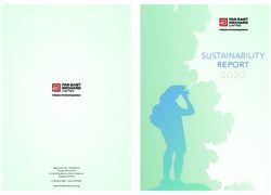 REPORT 2020 SUSTAINABILITY - Far East Orchard Limited