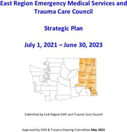 East Region Emergency Medical Services and Trauma Care Council Strategic Plan July 1, 2021 - June 30, 2023 - Submitted by East Region EMS and ...