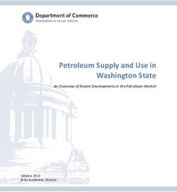 Petroleum Supply and Use in Washington State - An Overview of Recent Developments in the Petroleum Market