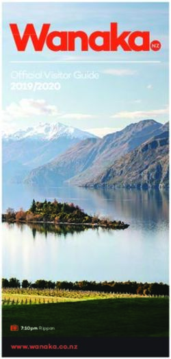 Official Visitor Guide 2019/2020 - www.wanaka.co.nz - Lake Wanaka Tourism