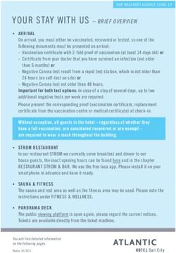 YOUR STAY WITH US - BRIEF OVERVIEW - ATLANTIC Hotels