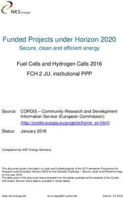 Funded Projects under Horizon 2020 - Secure, clean and efficient energy Fuel Cells and Hydrogen Calls 2016 FCH 2 JU, institutional PPP - NKS Energie