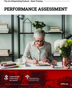 PERFORMANCE ASSESSMENT - The Art of Supervising Trainees - Basic Training - Consortium national de ...