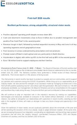 First-half 2020 results Resilient performance, strong adaptability, structural vision needs - GlobeNewswire