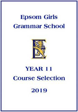 YEAR 11 Epsom Girls Grammar School - Course Selection 2019