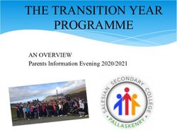 THE TRANSITION YEAR PROGRAMME - AN OVERVIEW Parents Information Evening 2020/2021 - Salesian Secondary ...